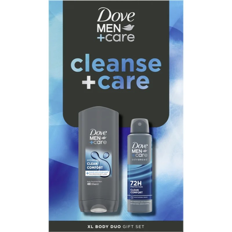 DOVE DARČ. KAZETA CLEAN COMFORT MEN+CARE 150ML DEO+SPRCHOVÝ GÉL  CLEAN COMFORT 250ML
