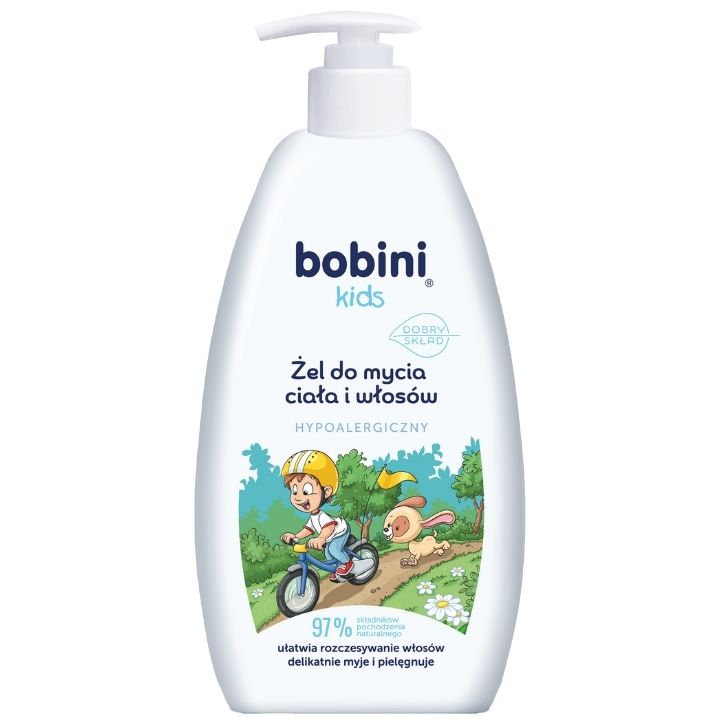 BOBINI 2V1 šampón na vlasy +gél na umývanie tela 500ml