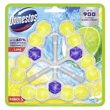 Domestos Power 5 Lime závesný WC blok s vôňou limetky 3 x 50 g