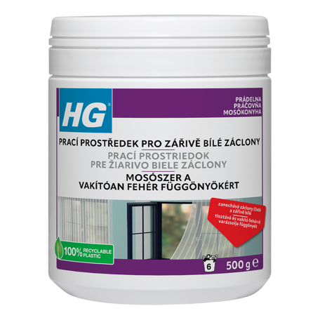 HG prací prostriedok pre žiarivo biele záclony 500 g