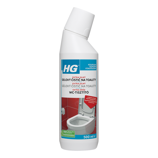 HG extra silný gélový čistič na toalety – Odstraňuje močový a vodný kameň 500 ml