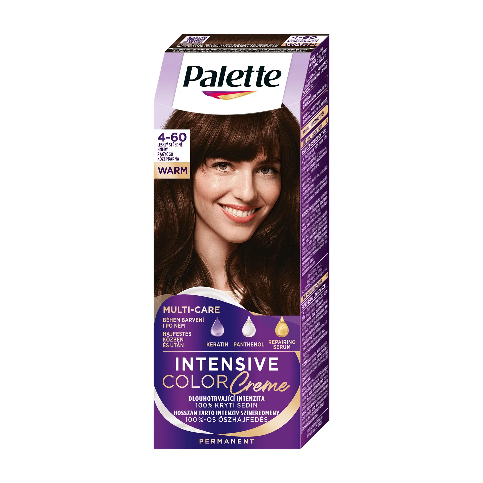 Palette Intensive color creme 4-60 lesklá stredne hnedá