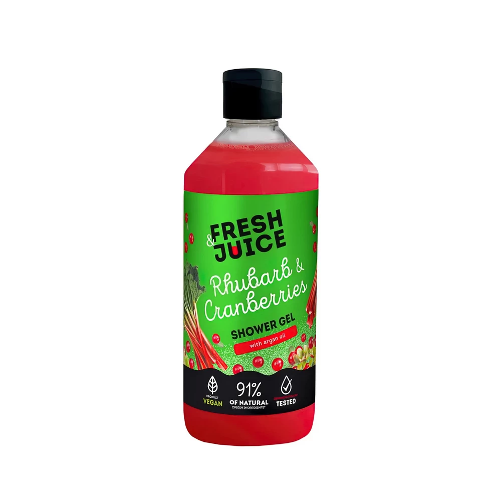 Fresh Juice sprchový gél Rebarbora & Brusnica 473ml