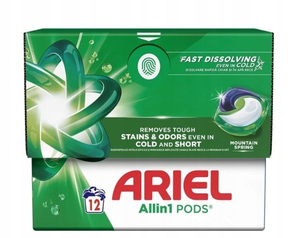 Ariel All-in-1 Pods Mountain Spring kapsuly na pranie 12 ks