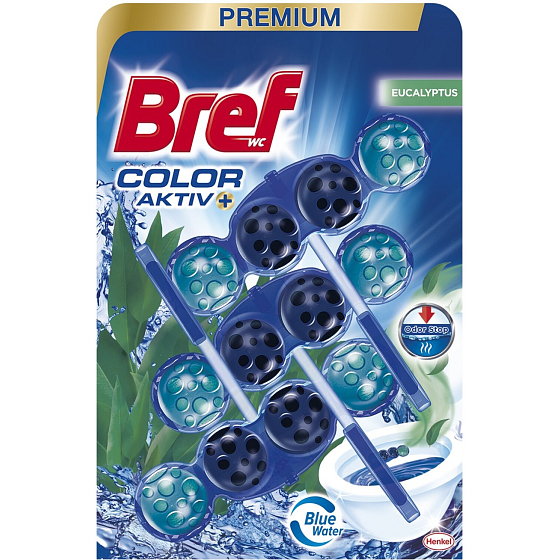 Bref Blue Aktiv Eucalyptus WC blok 3 × 50 g