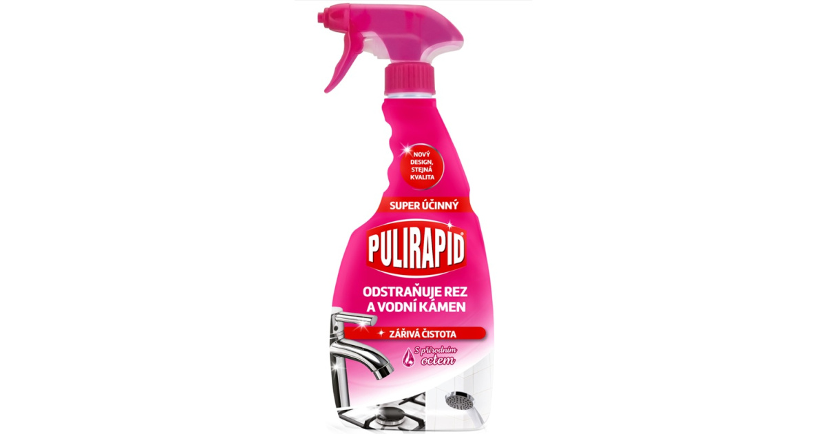 Pulirapid na vodný kameň s prírodným octom 500ml