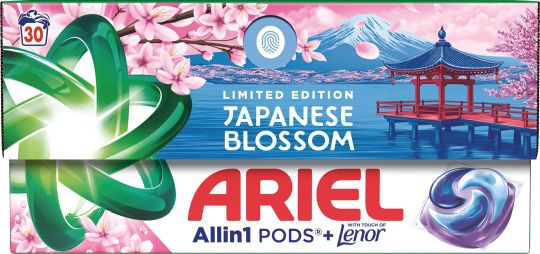 Ariel All-in-1 Pods Japanese Blossom kapsuly na pranie univerzálne 30ks