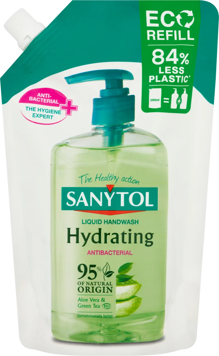 Sanytol antibakteriálne mydlo hydratačné náhradná náplň 500ml