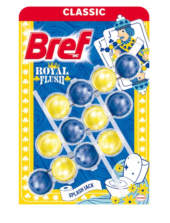 Bref WC Royal Flush Splash Jack závesný WC blok 3x50g