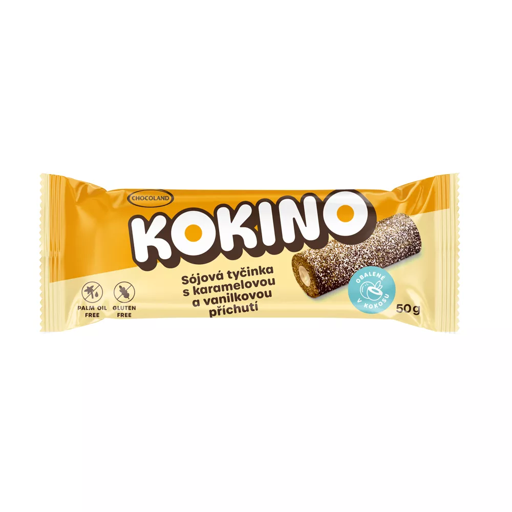 KOKINO Sójová tyčinka s karamelovou a vanilkovou príchuťou 50g
