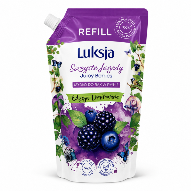 Luksja tekuté mydlo náhradná náplň Juicy Berries 900ml