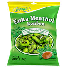 Woogie eukalyptové mentolové cukríky 175g