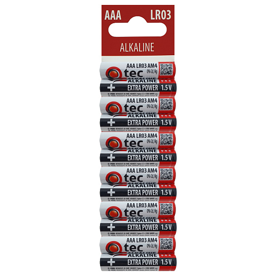 QTec AAA LR03 Alkalické batérie 12ks