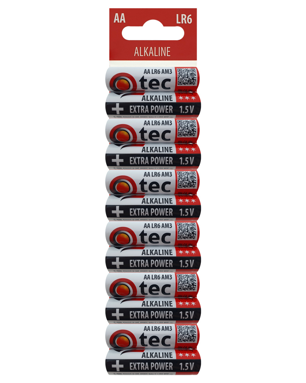QTec AA LR6 Alkalické batérie 12ks