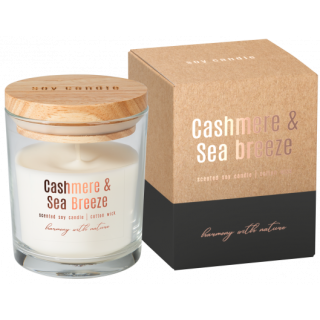 Bispol sójová voňavá sviečka Cashmere & Sea breeze 130g