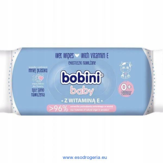 Bobini Baby vlhčené obrúsky s vitamínom E 60ks