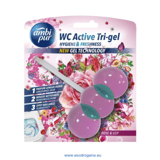 Ambi Pur WC Active Tri-gel Rose & Lily 45g