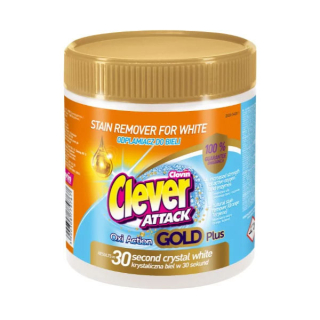Clever Attack Gold odstraňovač škvŕn na biele prádlo 730g