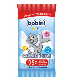 Bobini Kids antibakteriálne obrúsky 15ks