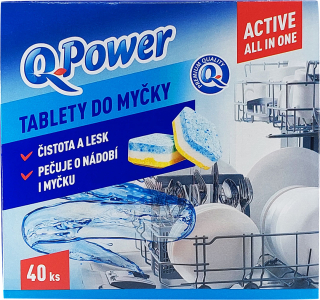 Q Power tablety do umývačky riadu all in one 40ks