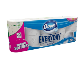 Ooops! toaletný papier EVERYDAY sensitive 3-vrstvový 10ks