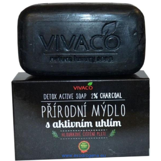 Vivaco prírodné mydlo s aktívnym uhlím 100g