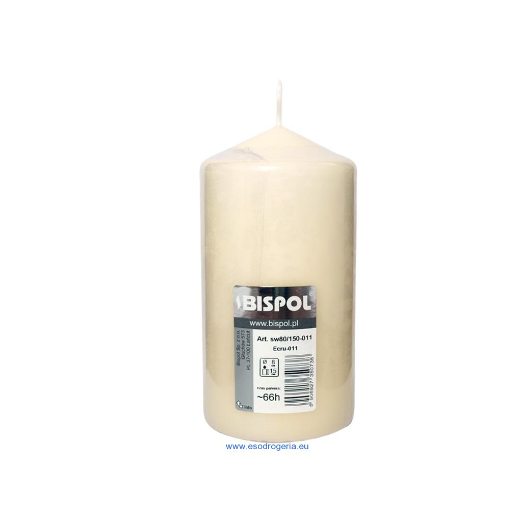 Bispol sviečka válec 80/150 500g biela káva