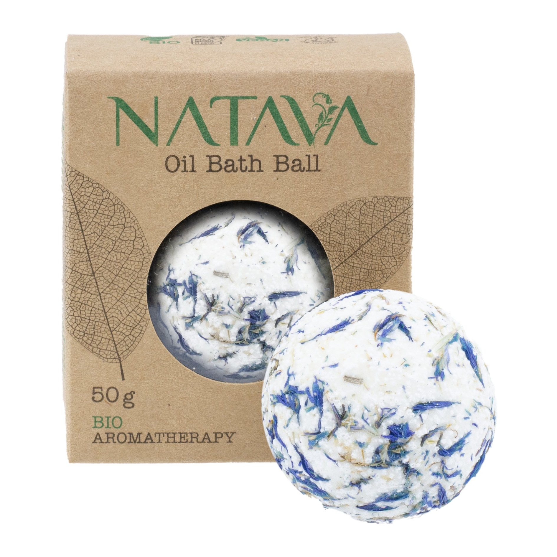 Natava olejová guľa do kúpeľa chrpa poľná 50g