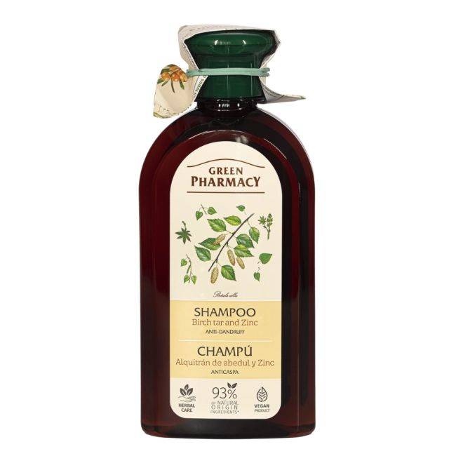 Green Pharmacy šampón brezový decht+zinok 350ml