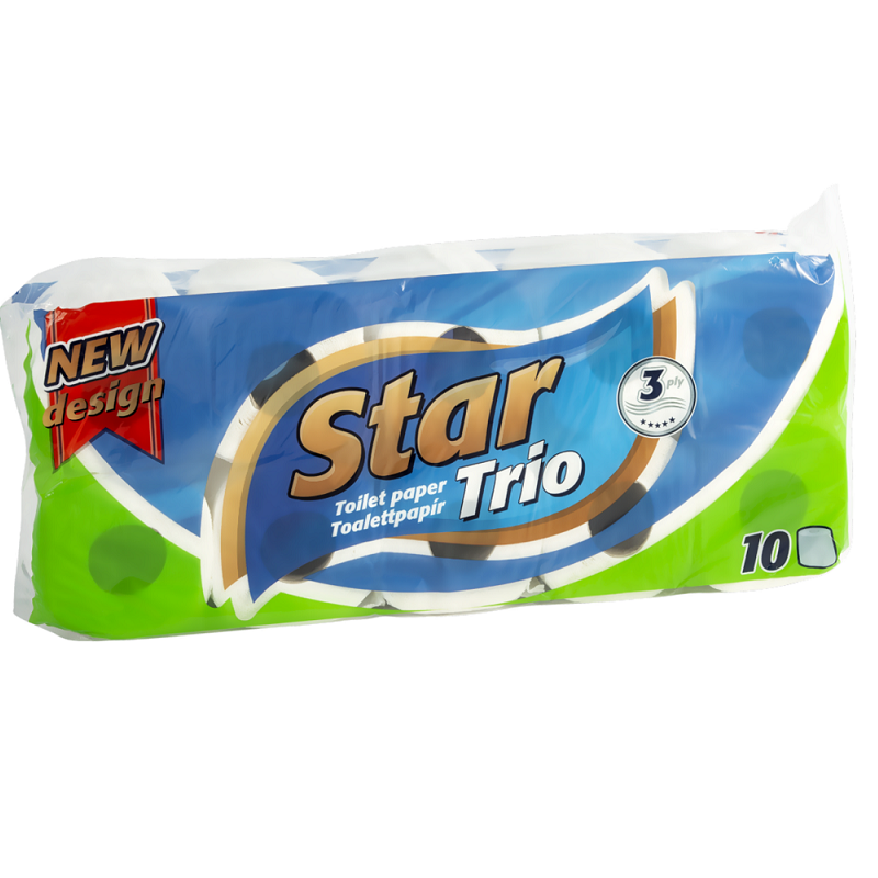 Star Trio toaletný papier 3-vrstvový 10ks