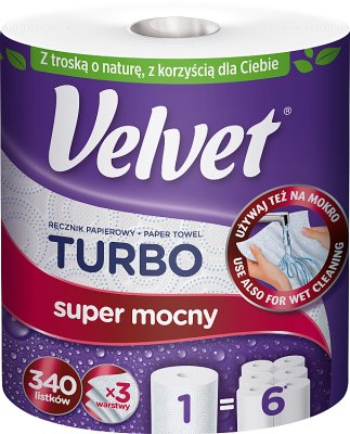 Velvet kuchynské utierky Turbo 3-vrstvové 1ks