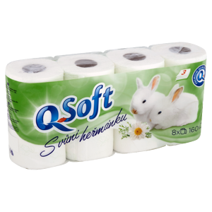 Q Soft 3-vrstvový toaletný papier s vôňou kamiliek 8ks
