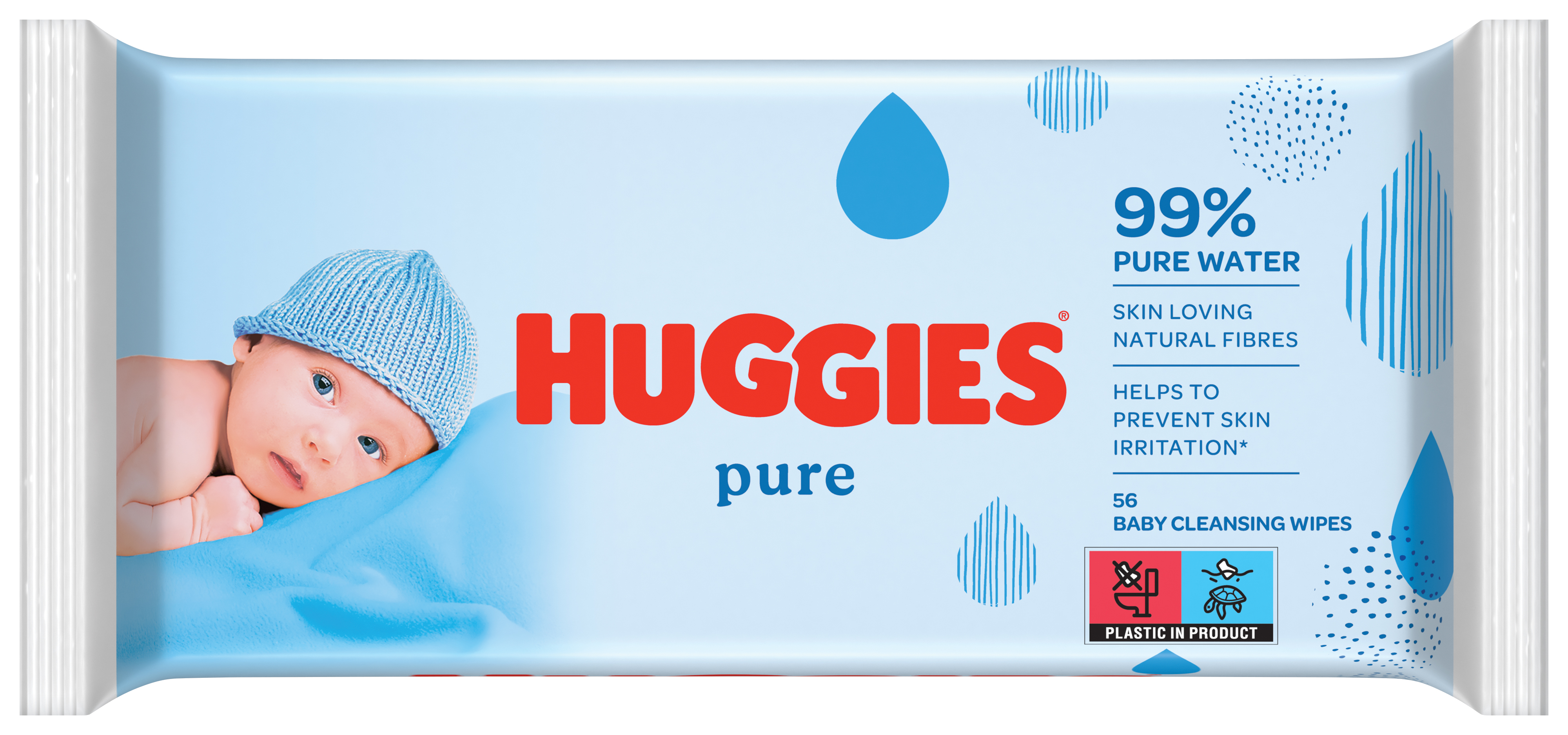 Huggies detské obrúsky pure 56ks Huggies detské obrúsky pure 56ks