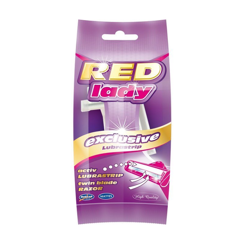 RED LADY WOMAN EXCLUSIVE DVOJBRITVOVÝ HOLIACI STROJČEK S LUBRI. PRÚŽKOM 5KS/ 283