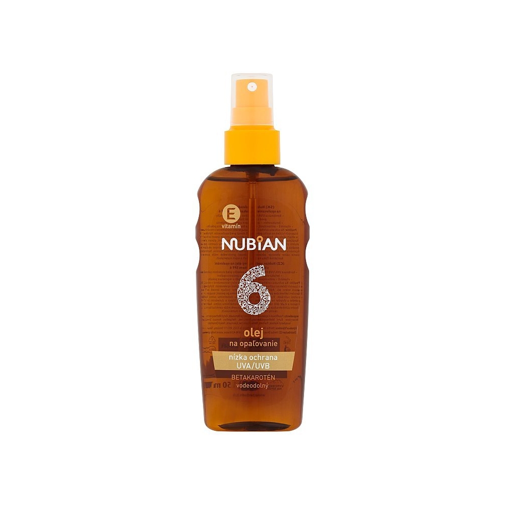 Nubian olej na opaľovanie OF6 číry s beta karoténom 150ml
