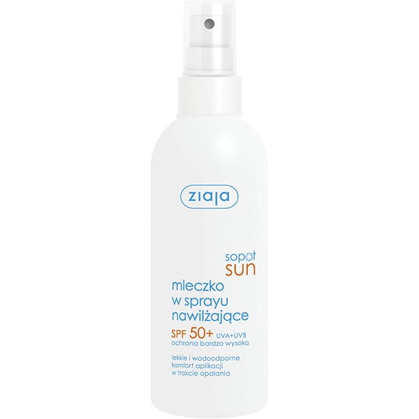 Ziaja Sun vodeodolné mlieko sprej SPF50 170ml