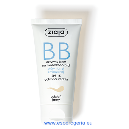 Ziaja BB krém na mastnú a zmiešanú pokožku svetlý 50ml